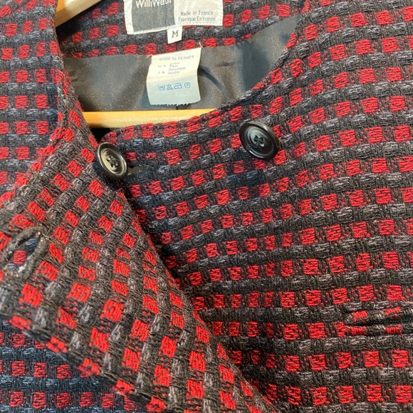WILLI SMITH Women’s Blazer Jacket Wool Plaid Size Medium - Picture 6 of 8